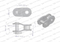 Półogniwo łańcucha 10BF20 zastosowanie Claas 670252. 670252.0. 0006702520 Waryński ( sprzedawane po 5 )-74484