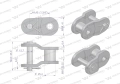 Półogniwo łańcucha wzmocnione P28AH-1 ANSI A 140H (R1 1.3/4) Waryński-72617