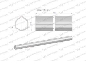 Rura zewnętrzna Seria 4R i 5R do wału 910 przegubowo-teleskopowego 51.5x3 mm 785 mm WARYŃSKI