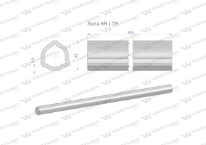 Rura wewnętrzna Seria 6R i 7R do wału 1010 przegubowo-teleskopowego 45x5.5mm 855 mm WARYŃSKI