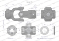 Przegub kompletny z krzyżakiem 30X106 seria 7 do rury wewnętrznej 45mm Waryński-85671