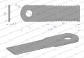 Nóż obrotowy rozdrabniacz słomy sieczkarnia uzębiony 173x50x4.5mm otwór 20 zastosowanie 84068444 New Holland WARYŃSKI ( sprzedawane po 25 )-88729
