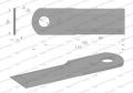 Nóż obrotowy rozdrabniacz słomy sieczkarnia gładki 173x50x4mm otwór 20 zastosowanie 755786 Claas WARYŃSKI ( sprzedawane po 25 )-88727