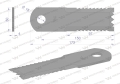 Nóż obrotowy rozdrabniacz słomy sieczkarnia uzębiony 173x50x4mm otwór 18 zastosowanie Z77601 John Deere WARYŃSKI ( sprzedawane po 25 )-88715