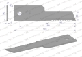 Nóż stały rozdrabniacz słomy sieczkarnia uzębiony 198x50x3mm otwór 13 zastosowanie 322291650 New Holland WARYŃSKI ( sprzedawane po 25 )-88707