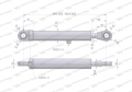 Cylinder hydrauliczny - siłownik dwustronny CJ2F-63/36/200 (90 stopni) Waryński-71860