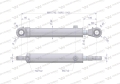 Cylinder hydrauliczny - siłownik dwustronny CJ2F-80/45/400 Waryński-71857