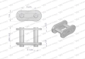 Zamek łańcucha wzmocniony Z10A-1 ANSI A 50 (R1 5/8) Waryński ( sprzedawane po 10 )-62310