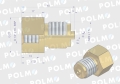 Złączka manometryczna gwint zewnętrzny M20x1.5 x gwint wewnętrzny G1/4" (mosiądz) POLMO-71754