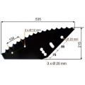 Nóż do paszowozu 535x215x5 średnica otworu 20mm-94212