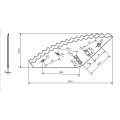 Nóż do paszowozu 535x215x5 średnica otworu 20mm-94213