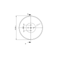 Talerz gładki GRUBER  420 mm, 4 otworowy, grubość 4 mm typ SKF-94992