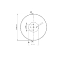 Talerz gładki GRUBER  460 mm, 4 otworowy, grubość 4 mm typ SKF-94990