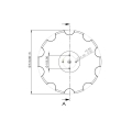 Talerz 510x5, 4x105x12,5 , zębaty, typ Lemken Heliodor nr oryginału  34910027-94963