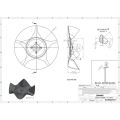 Talerz zębaty 440 mm, 4 otworowy, grubość 5 mm typ SKF CROSS CUTTER 208020-95121