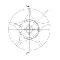 Talerz zębaty 440 mm, 4 otworowy, grubość 5 mm typ SKF CROSS CUTTER 208020-95117