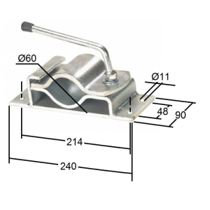 Uchwyt do okręgłej stopy podporowej F60 mm