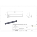 Nóż wału uprawowego 476x80x8 mm, średnica otworu 18mm, dwustronny, ostrze 2mm-95127