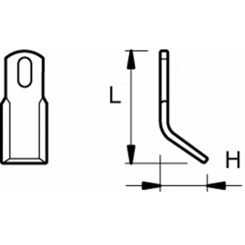 Nóż Y otwór fasolka 30x14, 103x40x8 ,  I-63-FEI-47-93909