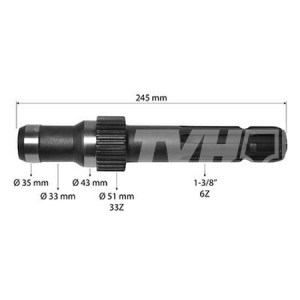 WAŁEK WOM PTO JOHN DEERE 7720 7820 7920 7630, 7730, 7830, 7930, 8100 8200 8300 8400 8110 8210 8410 8120 8220 8320 8420 8520 8130, 8230, 8330, 8430, 8530, 8310R 26303213