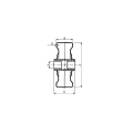 Stalowe koło 225x80mm z nylonowym pierścieniem-102464