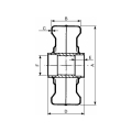 Stalowe koło 500x150mm z piastą-102480