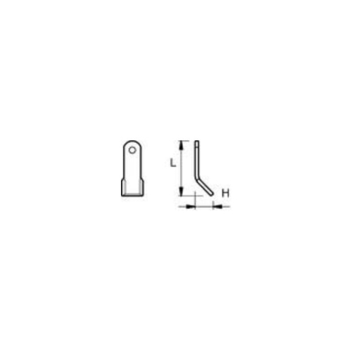 Nóż Y kosiarki bijakowej otwór 14.5 L: 130mm-99348