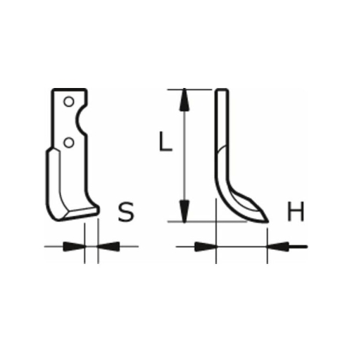 Nóż glebogryzarki, typ HOWARD 3900-103821