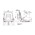 Fotel z amortyzacją mechaniczną AMA SEAT-102201