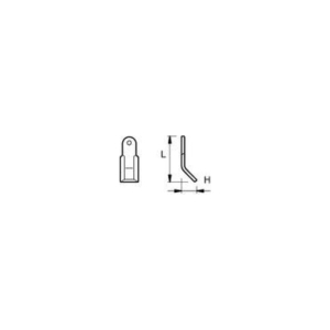 Nóż bijakowy Y otwór 16.5 L:130mm