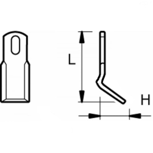 Nóż Y otwór 25,5, 234x60x8