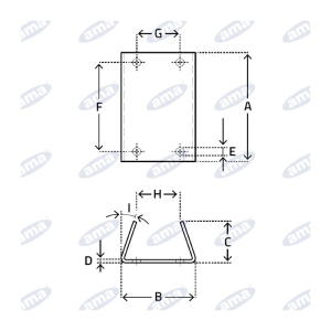 Płyta mocująca stopy podporowej 119x176 F2