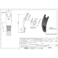 Horsch, dłuto grządzieli wzmocnione + płytka 80X20 zamiennik, 34060850-106353