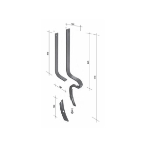 Ząb sprężysty 40x10 L:770mm