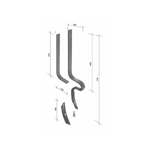 Ząb sprężysty 40x10 L:770mm-103001