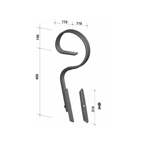 Ząb sprężysty flex 45X12-102965