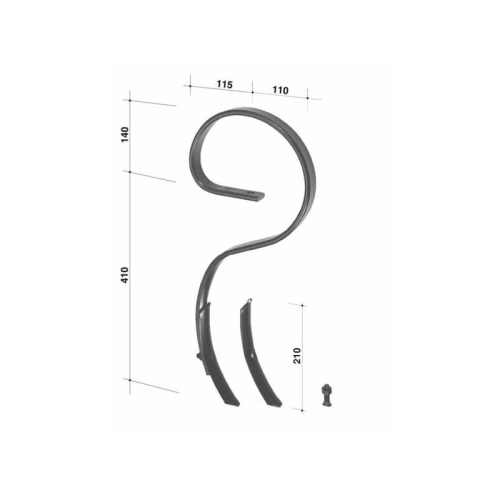 Ząb sprężysty flex 32x12x550mm-102968