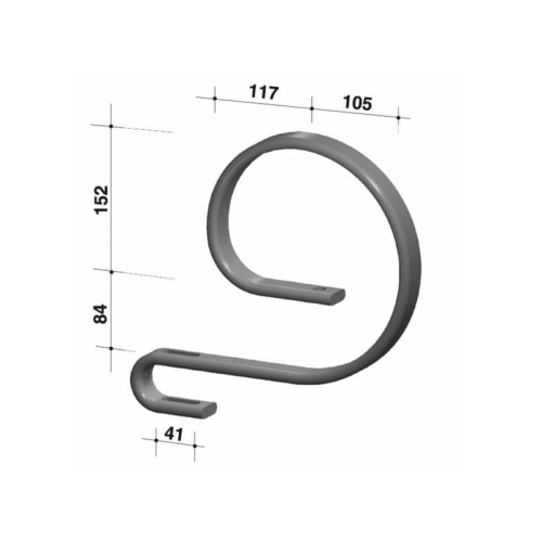Sprężyna zęba sprężystego 32x12mm,     300911-103007