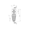 Dłuto grządzieli Horsch dwuotworowe, wzmocnione napawem 80x20-zamiennik-105886