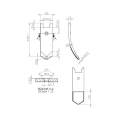 Horsch, dłuto redliczki wzmocnione 80X12 -zamiennik 34060850-104706