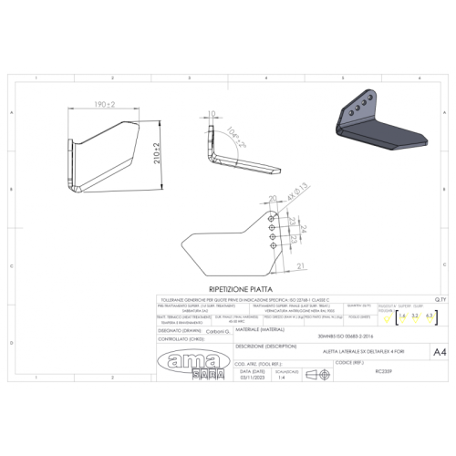 Lemieszyk boczny lewy Delta Flex-106335
