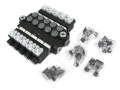 Rozdzielacz hydrauliczny 5-sekcyjny sterowany elektrycznie 12V 40L VOIMA-97103