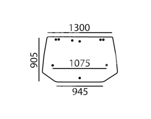 SZYBA TYLNA 82014988 PŁASKA PRZYCIEMNIANA (CASE MXM 120 , 130 , 140 , 155 , 175 , 190 FIAT L60 ,L65 , L75 , L85 , L95 FORD 4635 , 4835 , 5635 , 6635 , 7635 NH TM125 , TM130 , TM135 , TM140 , TM150 , TM155)