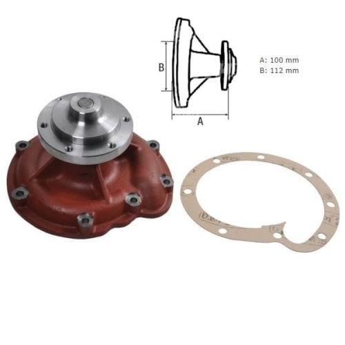 POMPA WODY WIRNIK 112MM CASE 1046, 1246, 946, 1055, 1055XL, 1255, 1255XL, 1455, 1455XL, 845XL, 955, 955XL, 1056, 1056XL, 956, 956XL 3138936R93
