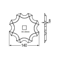 Nóż do paszowozu Seko 140 x16x8, ząbkowany, malowany 70-292-94693