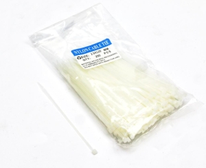 Opaski kablowe 2.5 x 150mm 200 szt w worku  jasne odporne na UV