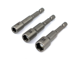 Zestaw nasadek z uchwytem narzedziowym 6. 8. 10 mm długość 65 mm Waryński