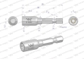 Nasadka 6mm z uchwytem narzędziowym do wkretarki długość 48 mm Waryński-80178