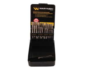 Zestaw gwintowników M3-M12 dwusztukowy ze stali HSS 21 el  Waryński