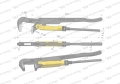 Szczypce nastawne 1" szwedzkie do rur szczęki typ 90° o rozstawie max 40mm  długość 320mm Waryński-80016